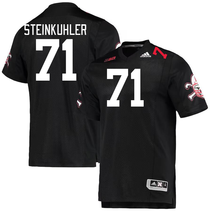 #71 Dean Steinkuhler Nebraska Cornhuskers Jerseys Football Stitched-Black